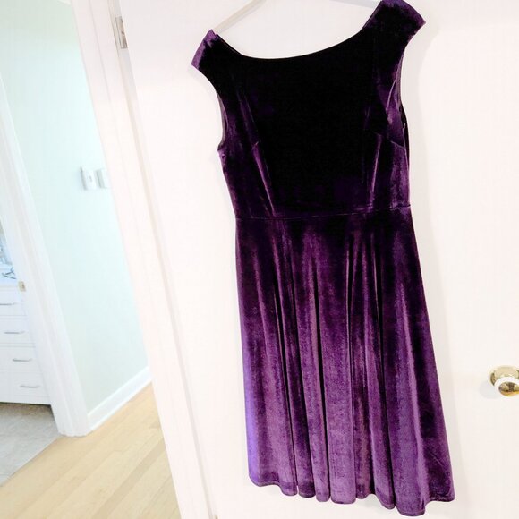 Betsey Johnson Purple Velvet Dress - Picture 1 of 1